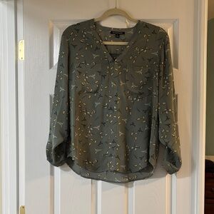 41 Hawthorn Olive Leaf Pattern Blouse